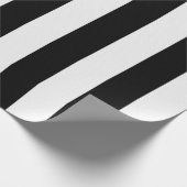 Zwarte en witte strepen cadeaupapier (Hoek)