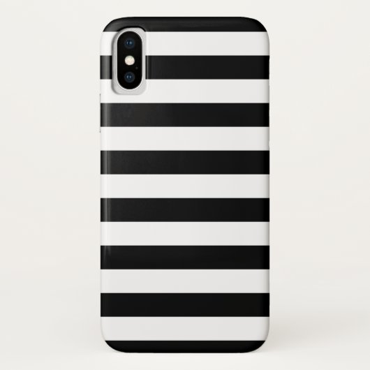 Zwarte en witte strepen Case-Mate iPhone case (Achterkant)