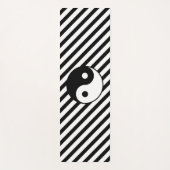 Zwarte en witte strepen en Yin Yang Symbool Yogamat (Voorkant)