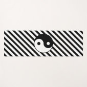 Zwarte en witte strepen en Yin Yang Symbool Yogamat (Voorkant (horizontaal))