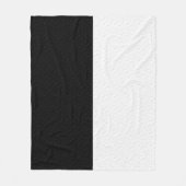 Zwarte en witte strepen fleece deken (Voorkant)