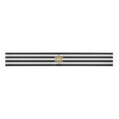 Zwarte en witte strepen grosgrain lint (Voorkant)