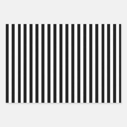 Zwarte en witte strepen inpakpapier vel (Voorkant)