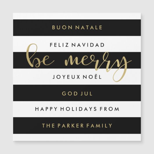 Zwarte en witte strepen internationale kerst (Voorkant)