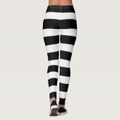 Zwarte en witte strepen leggings (Achterkant)