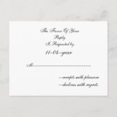 Zwarte en witte strepen Moderne bruiloft Uitnodiging Briefkaart (Achterkant)