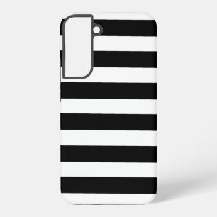 Zwarte en witte strepen samsung galaxy hoesje