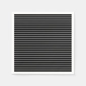 Zwarte en witte strepen servet (Voorkant)