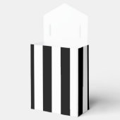 Zwarte en witte strepen Ventilatorzak Bedankdoosjes (Geopend)