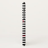 Zwarte en Witte Stripes Persoonlijke naam Case-Mate iPhone Case (Achterkant/links)