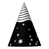 Zwarte en witte strips en sterren feesthoedjes (Voorkant)