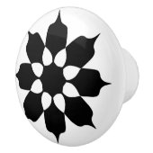 ZWARTE EN WITTE STROOMPATROON KERAMISCHE KNOP (Rechts)