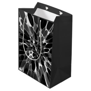 Zwarte en witte Stropdas-kleurstof Medium Cadeauzakje