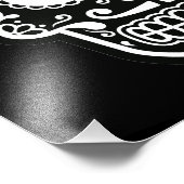 Zwarte en witte suiker foto afdruk (Hoek)