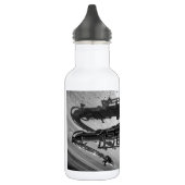 Zwarte en witte tenor saxophone waterfles  (Links)