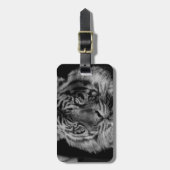 Zwarte en witte tijger bagagelabel (Voorkant verticaal)