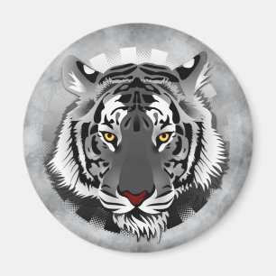 Zwarte en witte tijger magneet