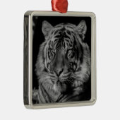 Zwarte en witte tijger metalen ornament (Rechts)