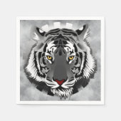 Zwarte en witte tijger servetten (Voorkant)