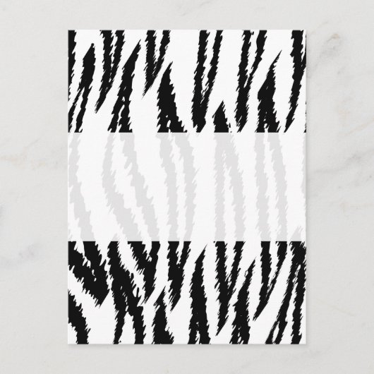 Zwarte en witte tijgerafdrukken. Tijger patroon. Briefkaart (Voorkant)