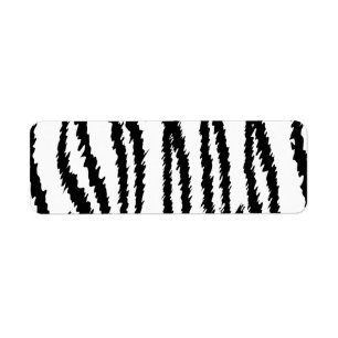 Zwarte en witte tijgerafdrukken. Tijger Patroon. Etiket