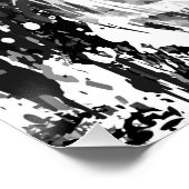 Zwarte en witte tijgerkunst - Tijgertekening Perfect Poster (Hoek)