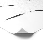 Zwarte en witte tijgerschets poster (Hoek)