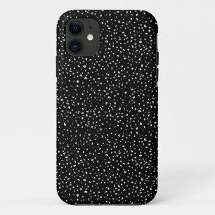 Zwarte en witte trendy dierlijke afdruk iPhone 11 hoesje