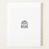 Zwarte en witte tribale adelaar planner (Achterkant)