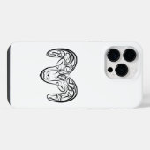 Zwarte en witte tribale geiten/schapen iPhone hoesje (Achterkant horizontaal)