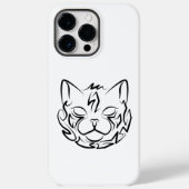 Zwarte en witte tribale kat Case-Mate iPhone case (Achterkant)