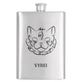 Zwarte en witte tribale kat flacon (Voorkant)