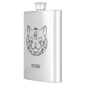 Zwarte en witte tribale kat flacon (Links)