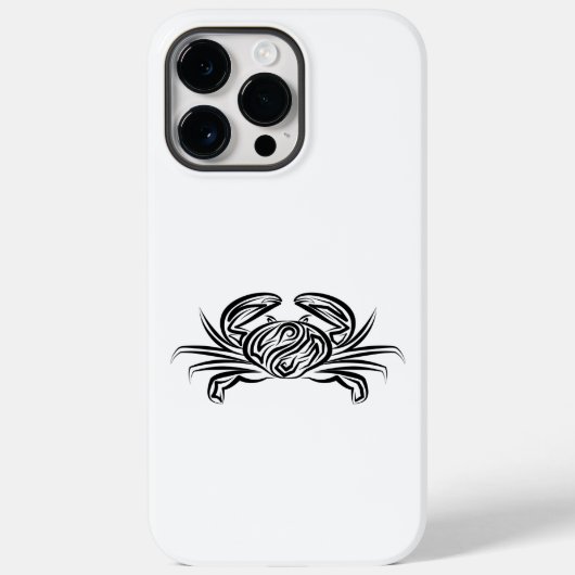 Zwarte en witte tribale krab Case-Mate iPhone case (Achterkant)