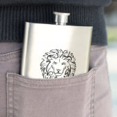 Zwarte en witte tribale lion flacon (Voorbeeld)