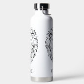 Zwarte en witte tribale lion waterfles (Links)