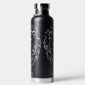 Zwarte en witte tribale lion waterfles (Rechts)