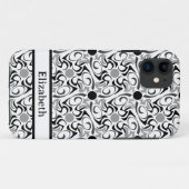 Zwarte en witte tribale rice Graannaam Case-Mate iPhone Case (Achterkant (horizontaal))