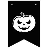 Zwarte en Witte Trick or treat Halloween Party Vlaggetjes (Eerste vlag)