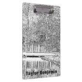 Zwarte en Witte tuin met mooie Pond Klembord (Rechts)