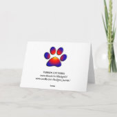 ZWARTE EN WITTE TURKSE CAT PIERO KAART (Achterkant)