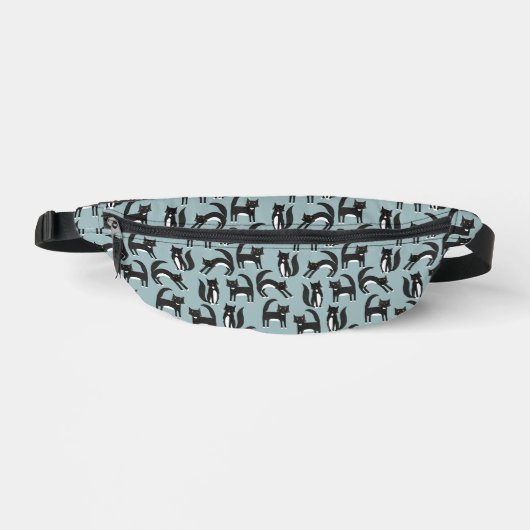 Zwarte en witte Tuxedo Cat Heuptasje (Voorkant)