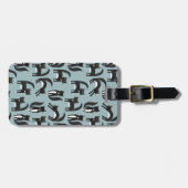 Zwarte en Witte Tuxedo Katten Aangepaste naam Bagagelabel (Voorkant horizontaal)