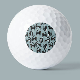 Zwarte en witte Tuxedo-katten Golfballen