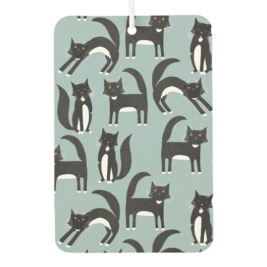 Zwarte en witte Tuxedo-katten Luchtverfrisser