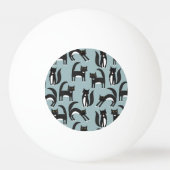 Zwarte en witte Tuxedo-katten Pingpongballen (Achterkant)