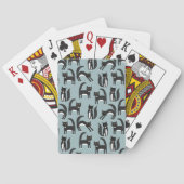 Zwarte en witte Tuxedo-katten Pokerkaarten (Achterkant)