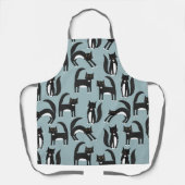 Zwarte en witte Tuxedo-katten Schort (Voorkant)