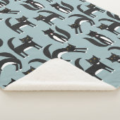 Zwarte en witte Tuxedo-katten Sherpa Deken (3/4)