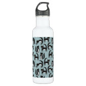 Zwarte en witte Tuxedo-katten Waterfles (Voorkant)